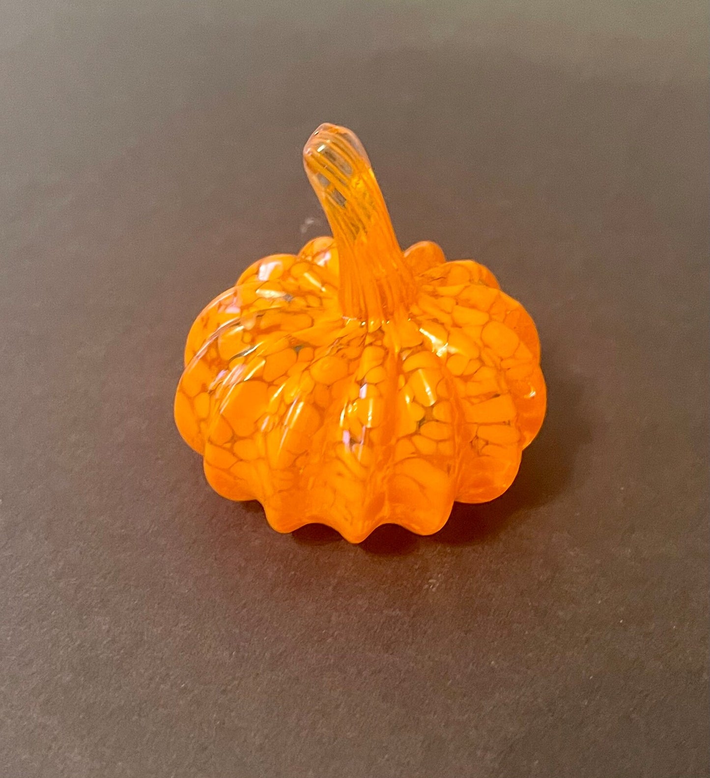 Hand Crafted Small Pumpkin Sculpture by Boise Art Glass