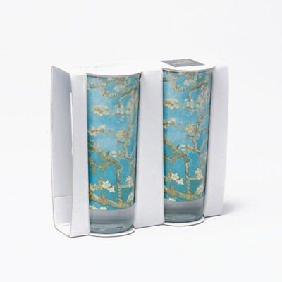 Vincent Van Gogh Shot Glasses Almond Blossom Design - 2 pack