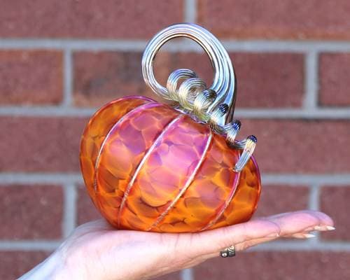 Tilted Glass Pumpkin - Tangelo