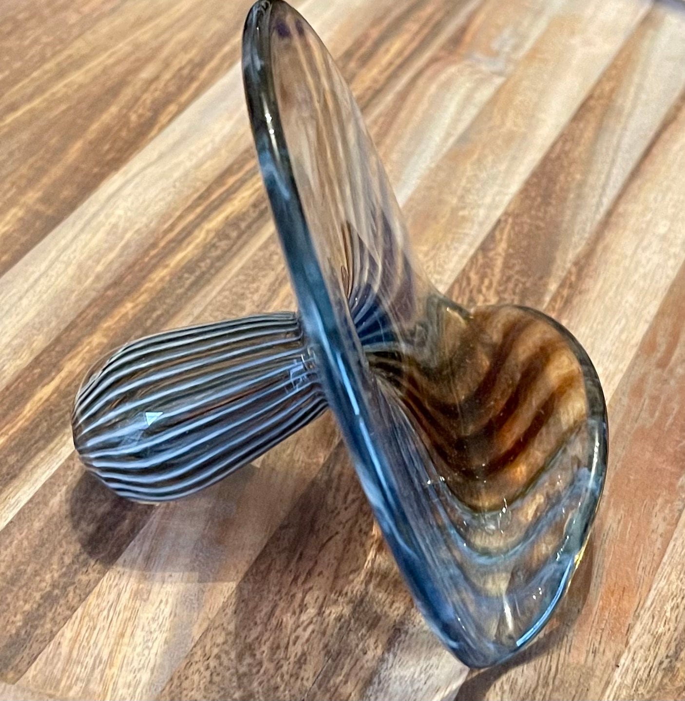 Business Card Holder Blue & Brown