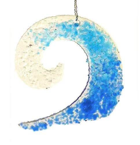 Hanging Glass Wave Suncatcher