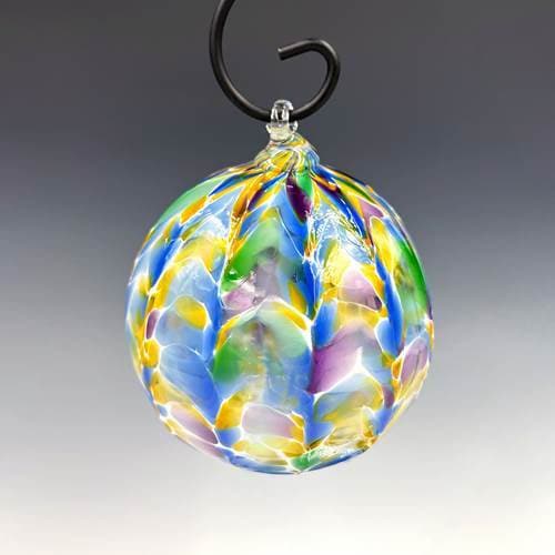 Hand Crafted Ornament Island Blue by Boise Art Glass