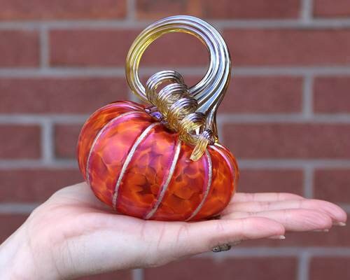 Tilted Glass Pumpkin - Tangelo