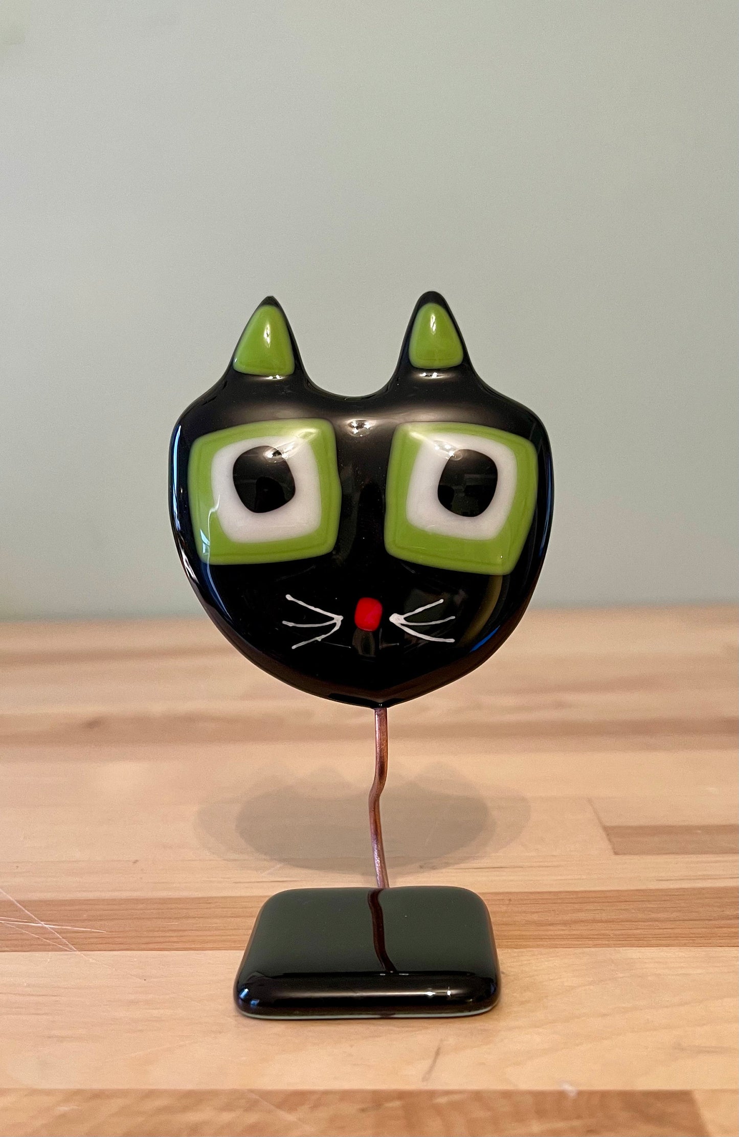 Glass Cat Sculpture