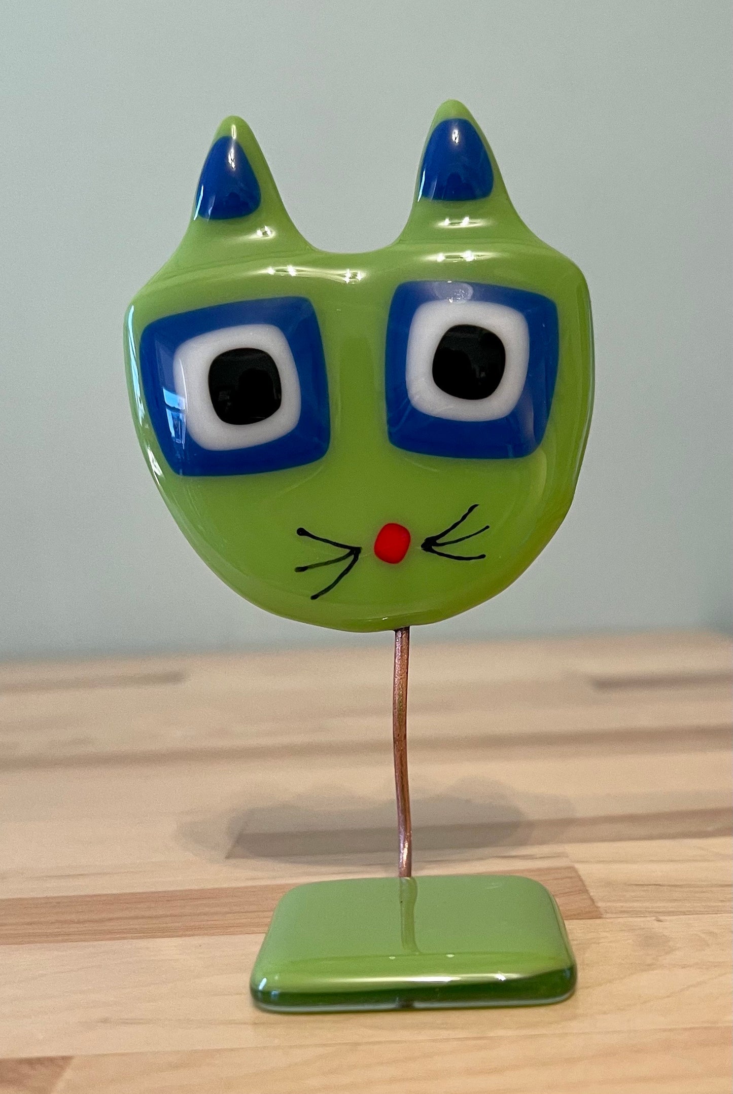 Glass Cat Sculpture
