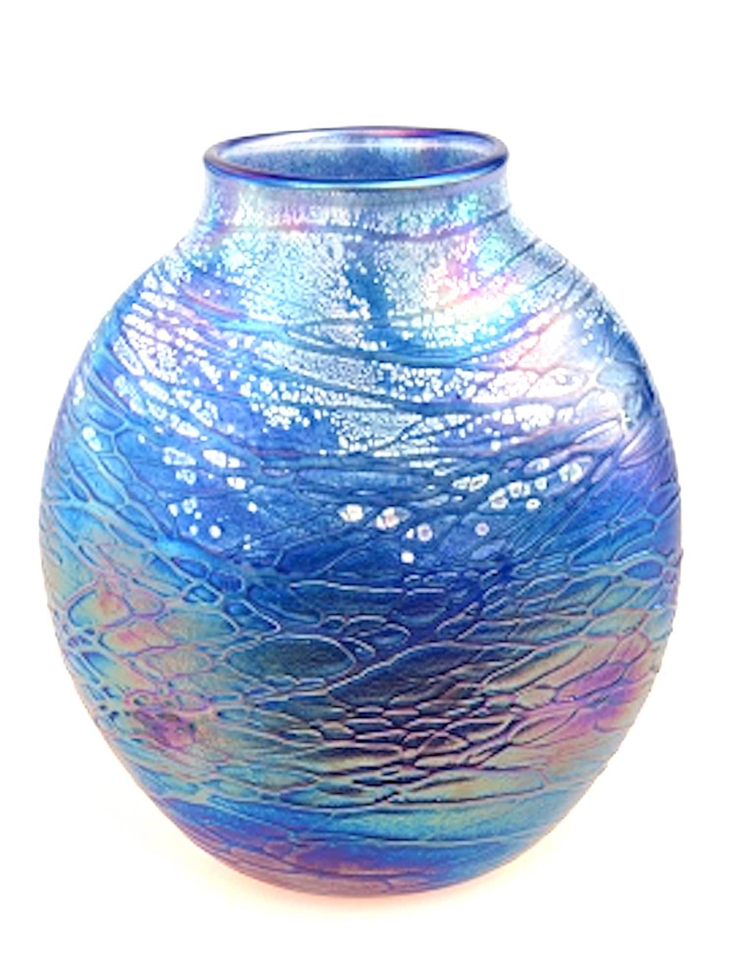 Tom Stoenner Hand Crafted Oval Vase (Blue)