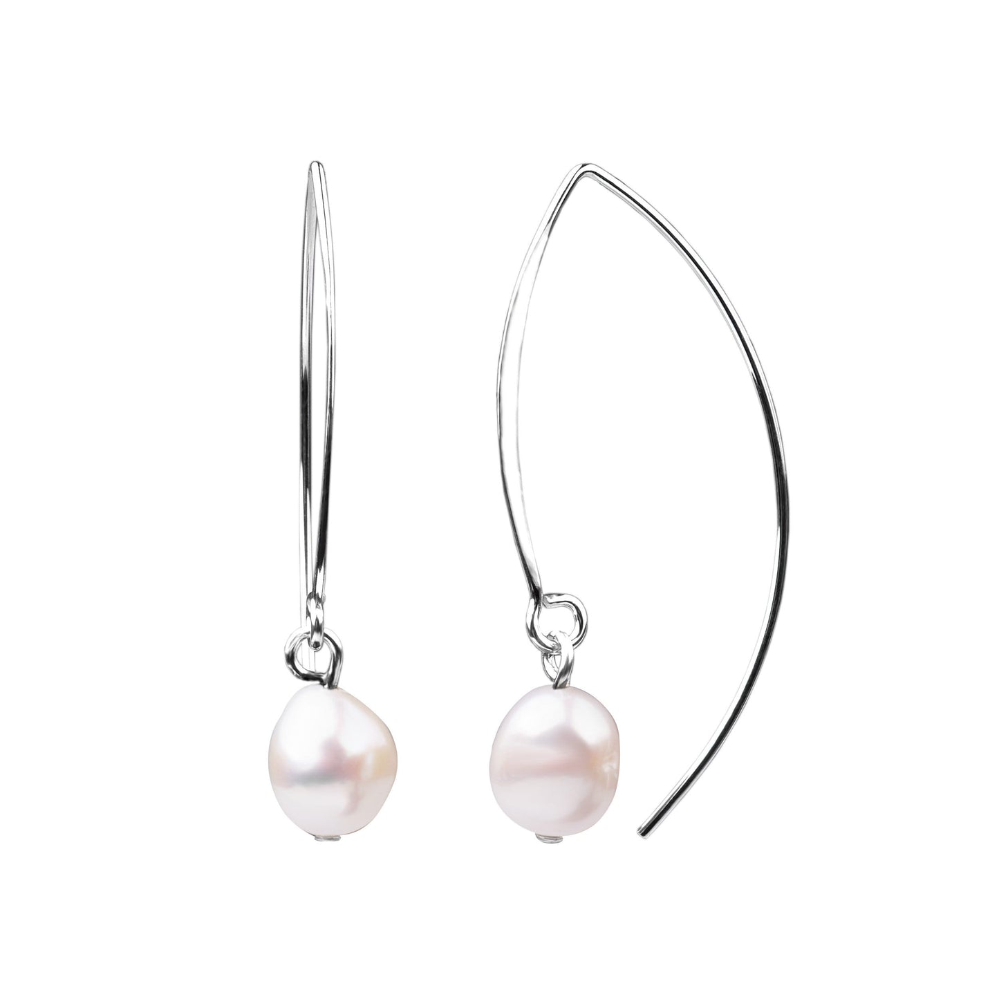 Faux Pearl White Earring Hand Crafted by Savvy Design