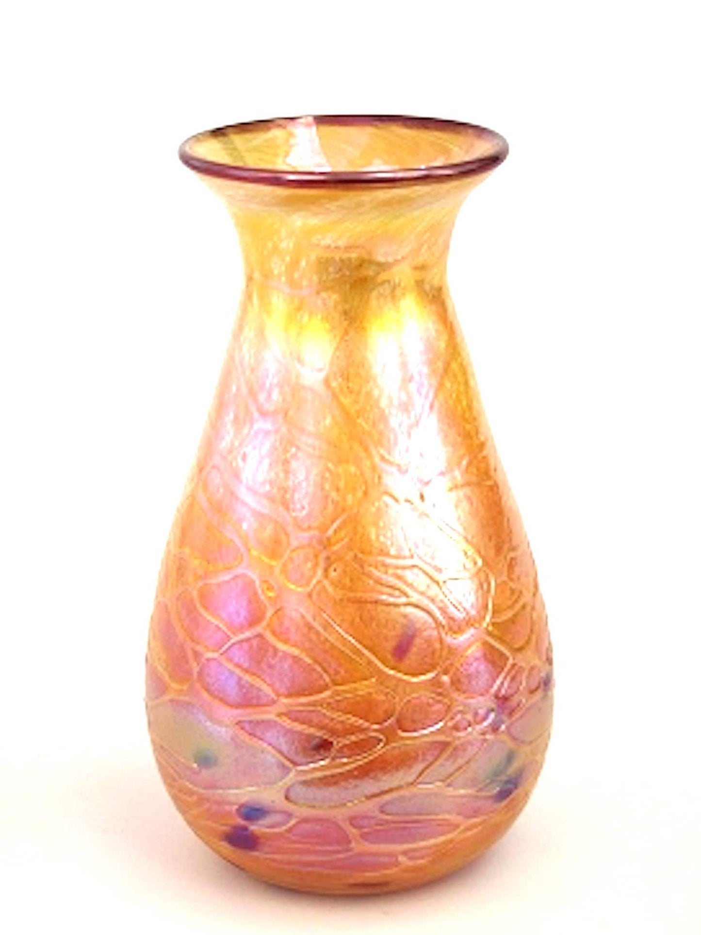 Tom Stoenner Hand Crafted Tall Vase (Gold)