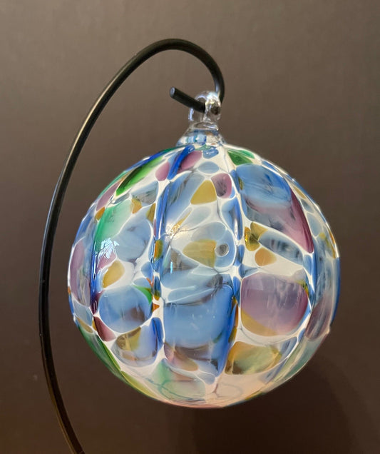 Hand Crafted Ornament Blue Christmas by Boise Art Glass