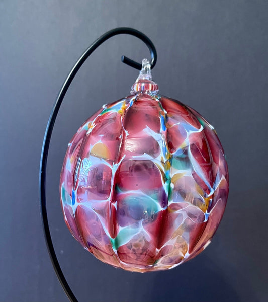 Hand Crafted Ornament Red Cranberry by Boise Art Glass