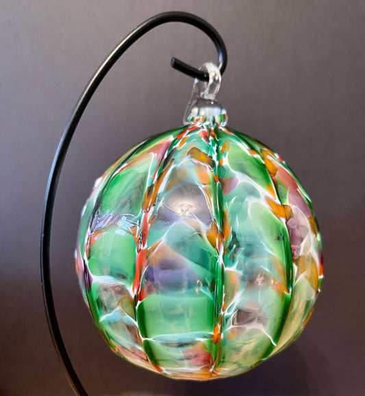 Hand Crafted Ornament Green Christmas by Boise Art Glass