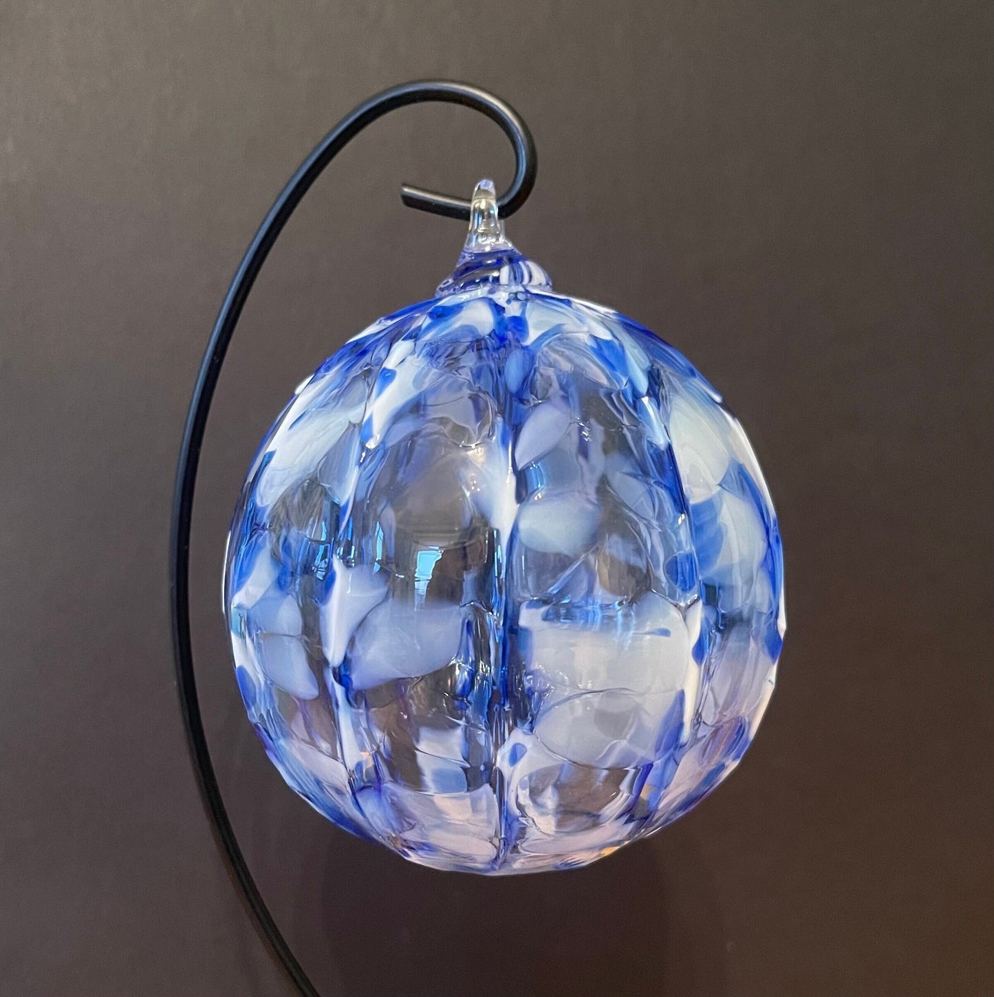 Hand Crafted Ornament Blue Mix by Boise Art Glass