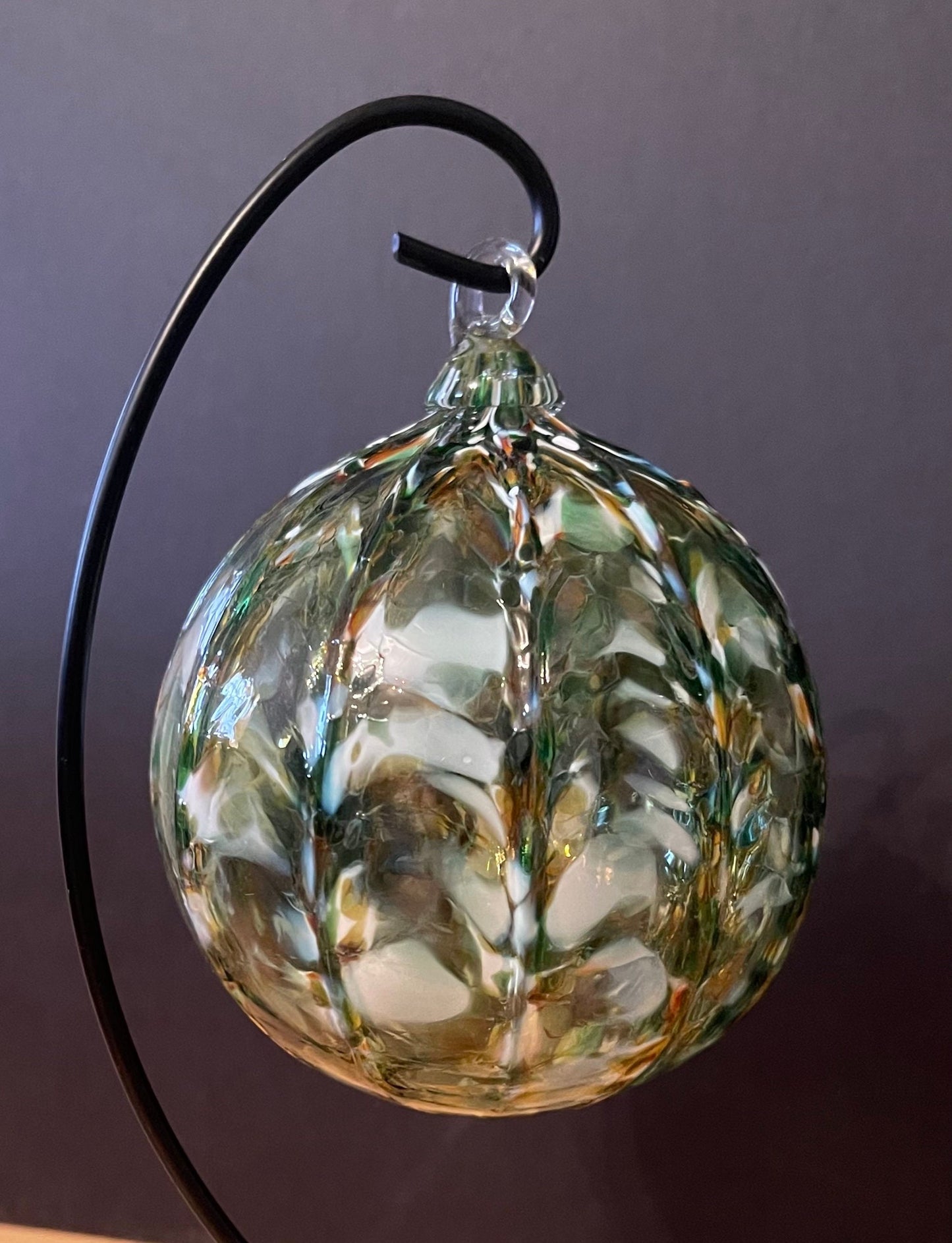 Hand Crafted Ornament Mistletoe by Boise Art Glass