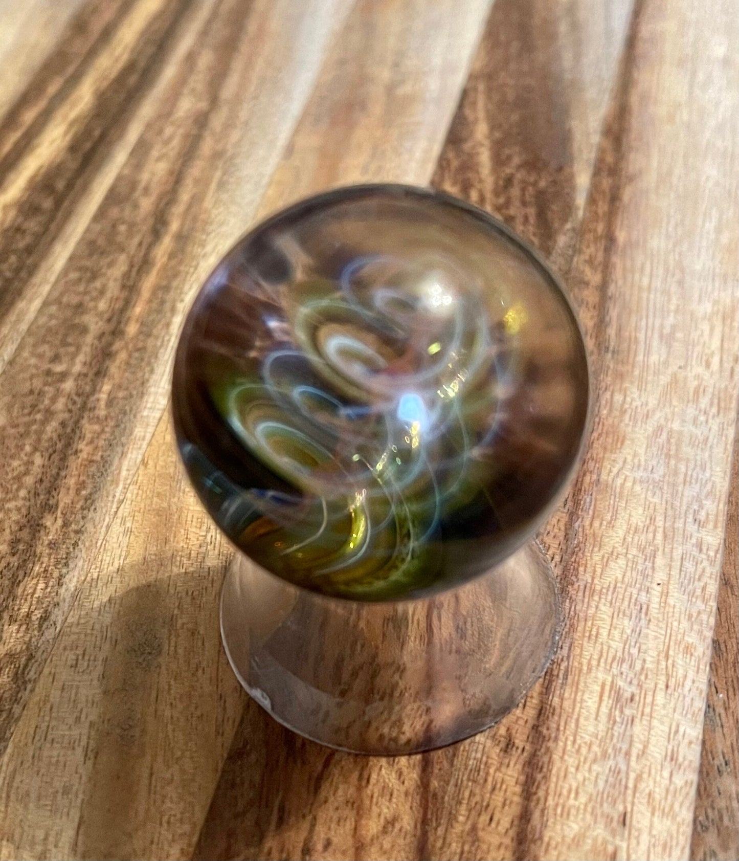 Glass Marble Small Ribbon Vortex