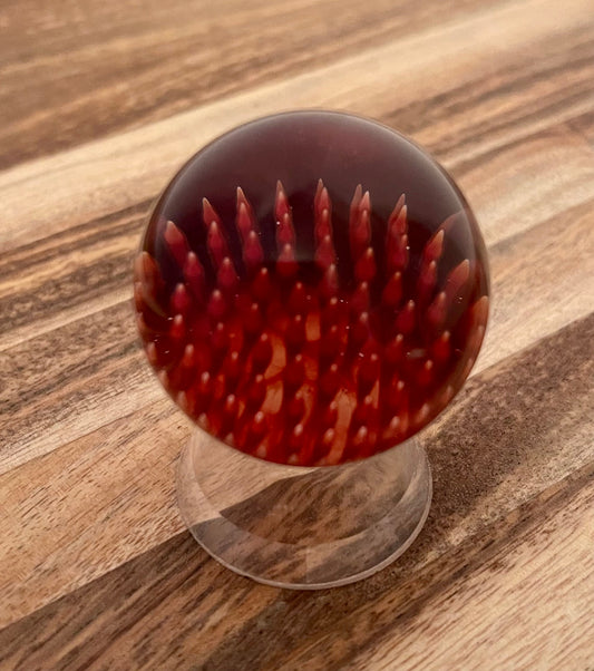 Glass Marble Red Vortex
