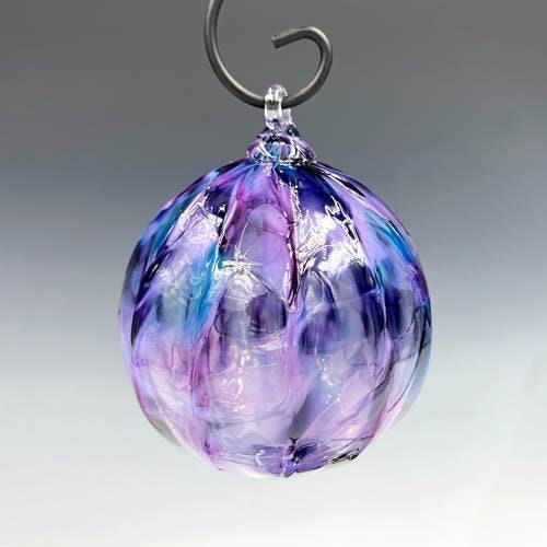 Hand Crafted Ornament Purple Passion by Boise Art Glass