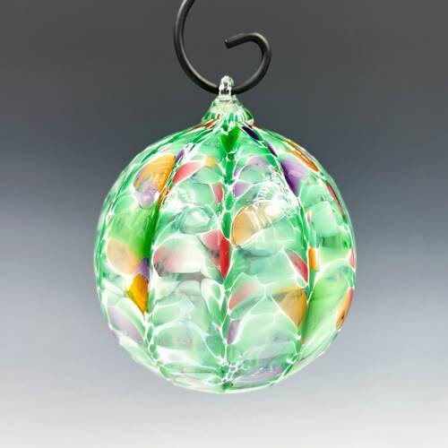 Hand Crafted Ornament Green Meadow by Boise Art Glass