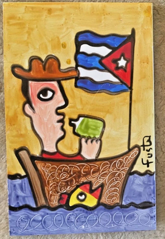 Jose Fuster Authentic Cuban Tile Painting 9